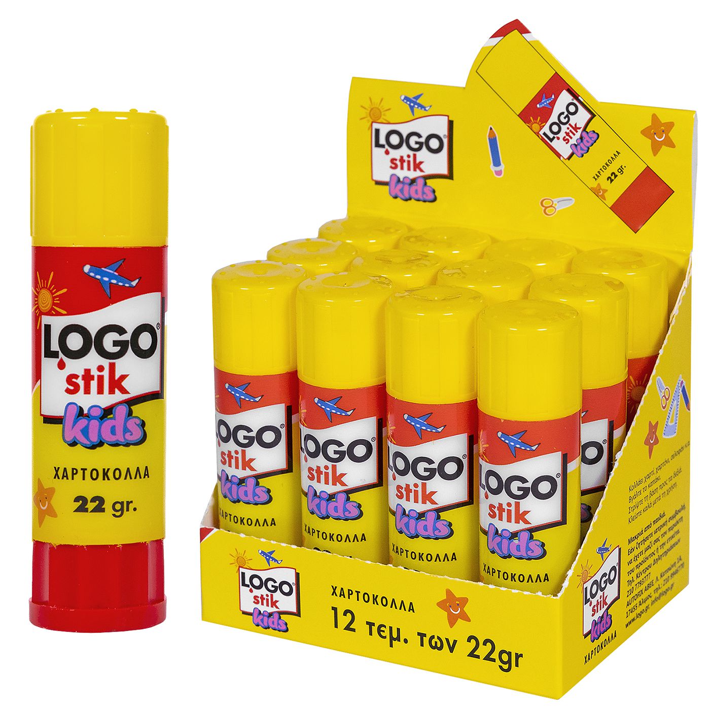 Κόλλα stick 22 γρ. Logo Kids