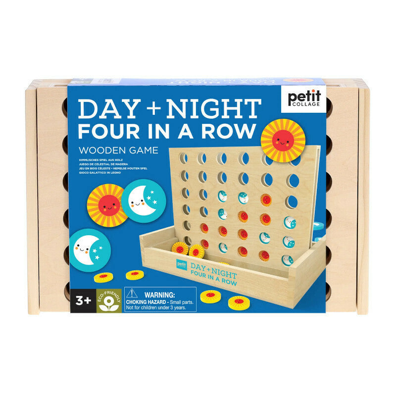 Ξύλινο επιτραπέζιο παιχνίδι "4 στη σειρά - Μέρα και νύχτα"
