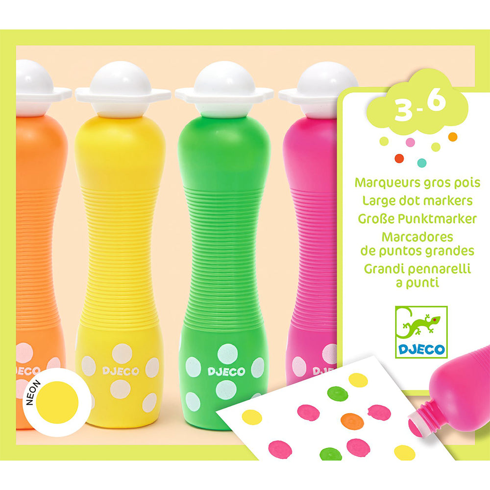 4 Μαρκαδόροι με αφρώδη μύτη (νέον χρώματα)