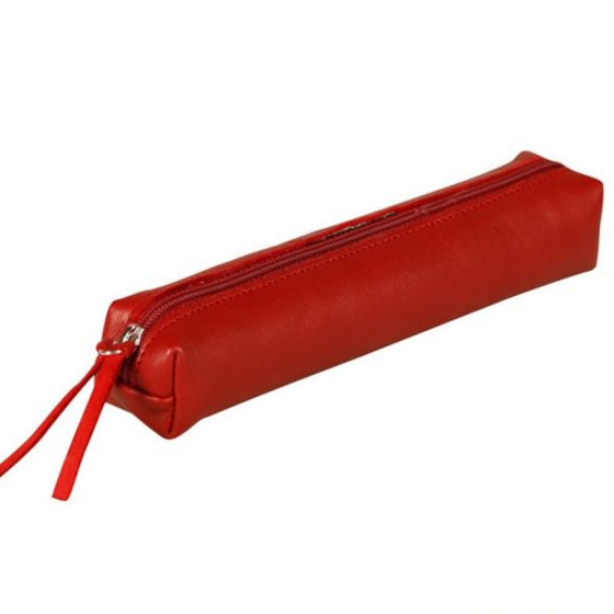 Κασετίνα δερμάτινη τετράγωνη ruby