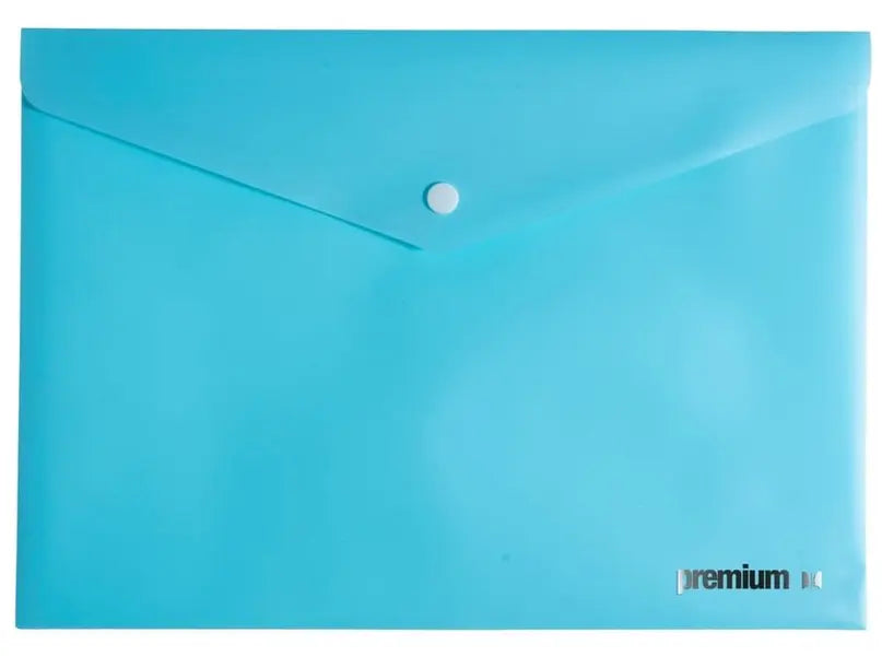 Φάκελος με κουμπί Α4, παστέλ Γαλάζιο