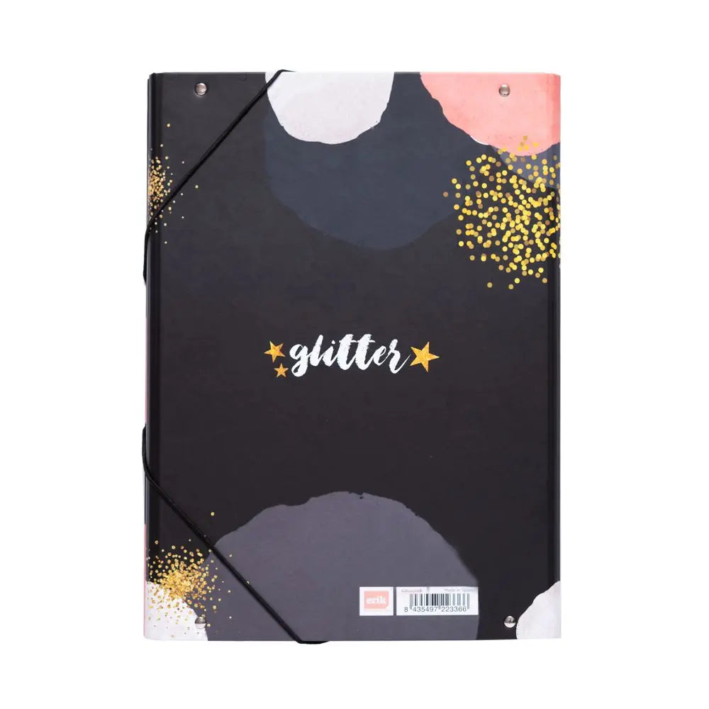 Φάκελος με λάστιχο A4, Glitter Gold Dreams