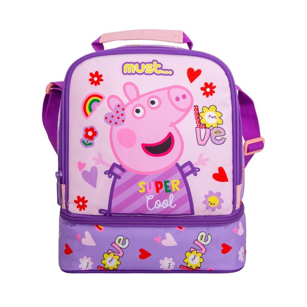Ισοθερμικό τσαντάκι φαγητού Peppa Pig με 2 θήκες