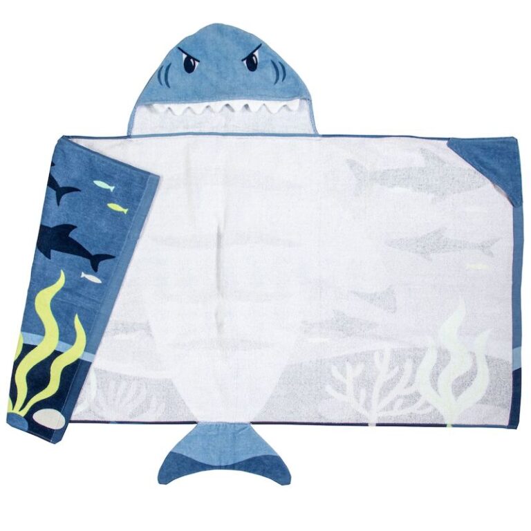 Πετσέτα θαλάσσης με κουκούλα "Blue Shark"