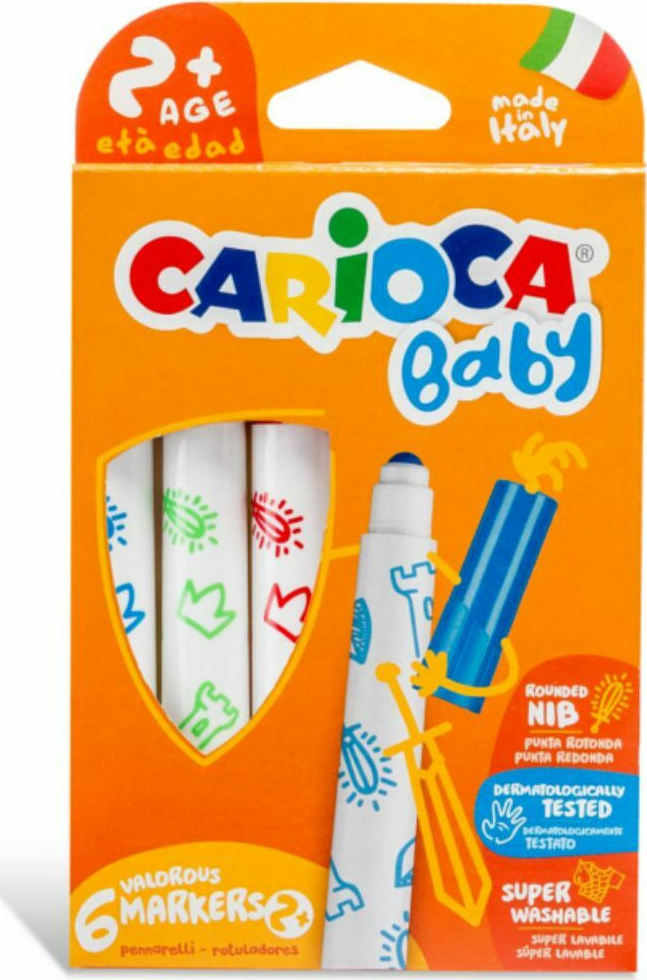 Μαρκαδόροι Carioca Baby 2+ (6 χρώματα)