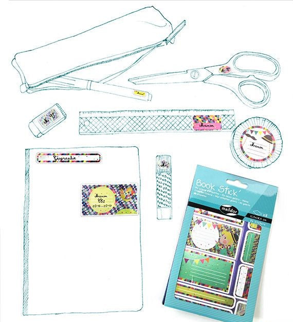 Αυτοκόλλητες ετικέτες, σετ 8 φύλλων girl