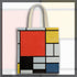 Shopping bag-art "Παραλληλόγραμμο" Piet Mondriaan