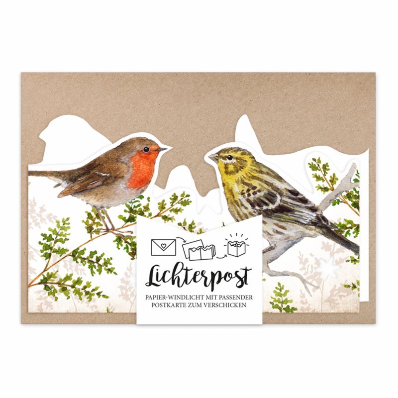 Διακοσμητικό φαναράκι για κερί "Πουλιά Κήπου"