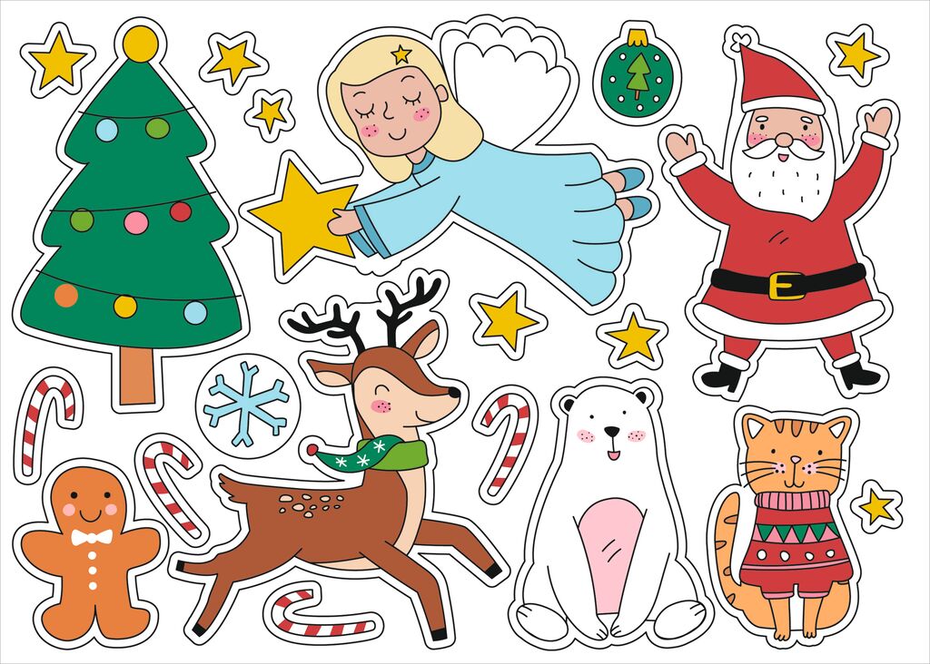 Χριστουγεννιάτικα αυτοκόλλητα για παράθυρο που φωσφορίζουν