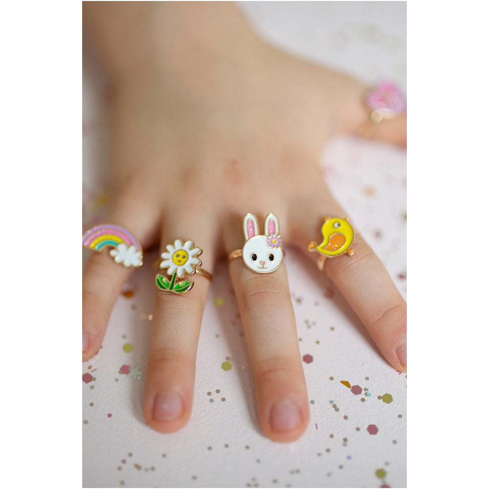 Δαχτυλίδια Άνοιξη - Λαγουδάκι σε σετ 3τμχ.