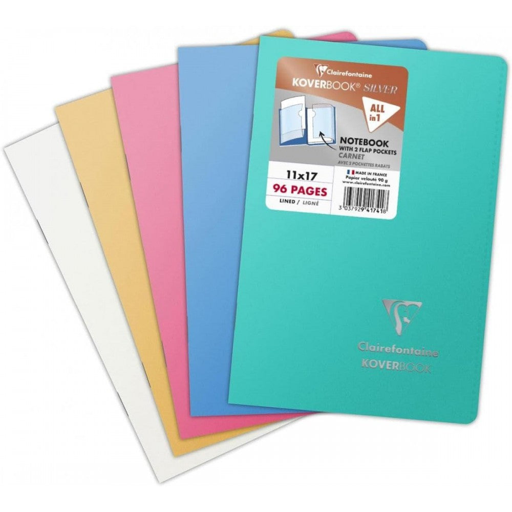 Τετράδιο καρφίτσα Koverbook Silver 11x17εκ. (48φ.)