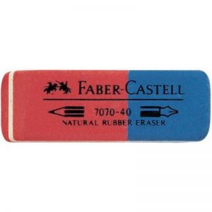 Γόμα Faber-Castell για μολύβι και στυλό μπλε/κόκκινη