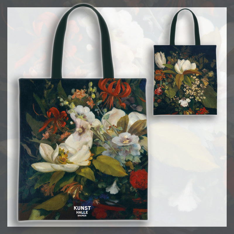 Shopping bag-art "Λουλούδια" Gustave Courbet