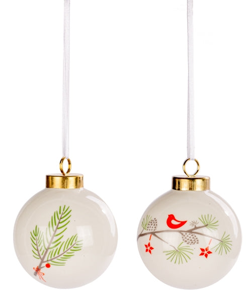 Χριστουγεννιάτικο στολίδι - Μπάλες από πορσελάνη