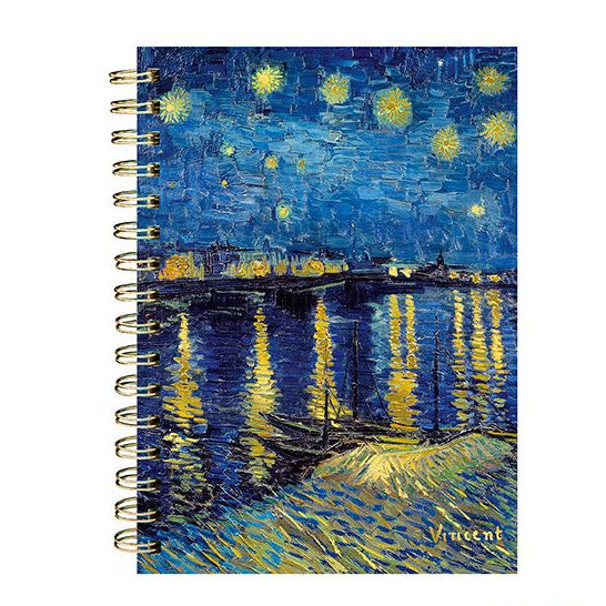 Le Musee σημειωματάριο σπιράλ Α5 ριγέ - Van Gogh Nuit