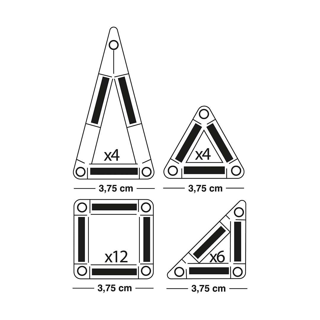 Μαγνητικό παιχνίδι - Mini Magnex (26 τεμάχια)