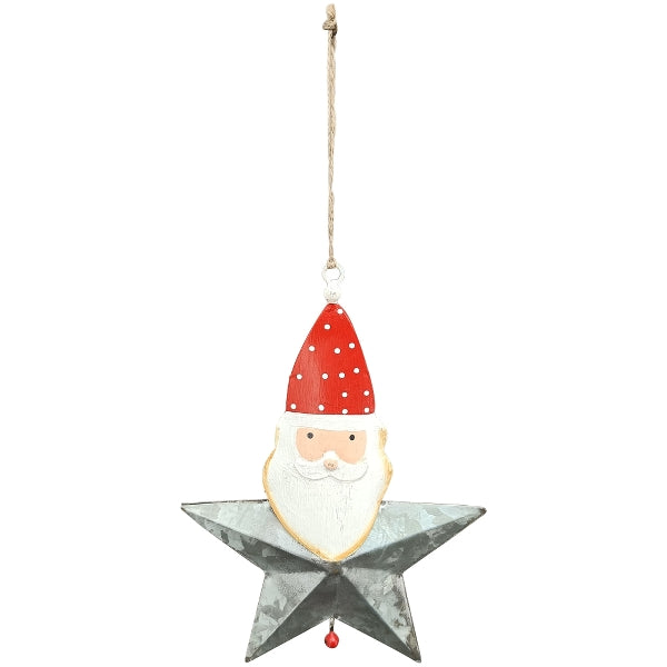 Χριστουγεννιάτικο στολίδι - Άγιος Βασίλης σε αστέρι