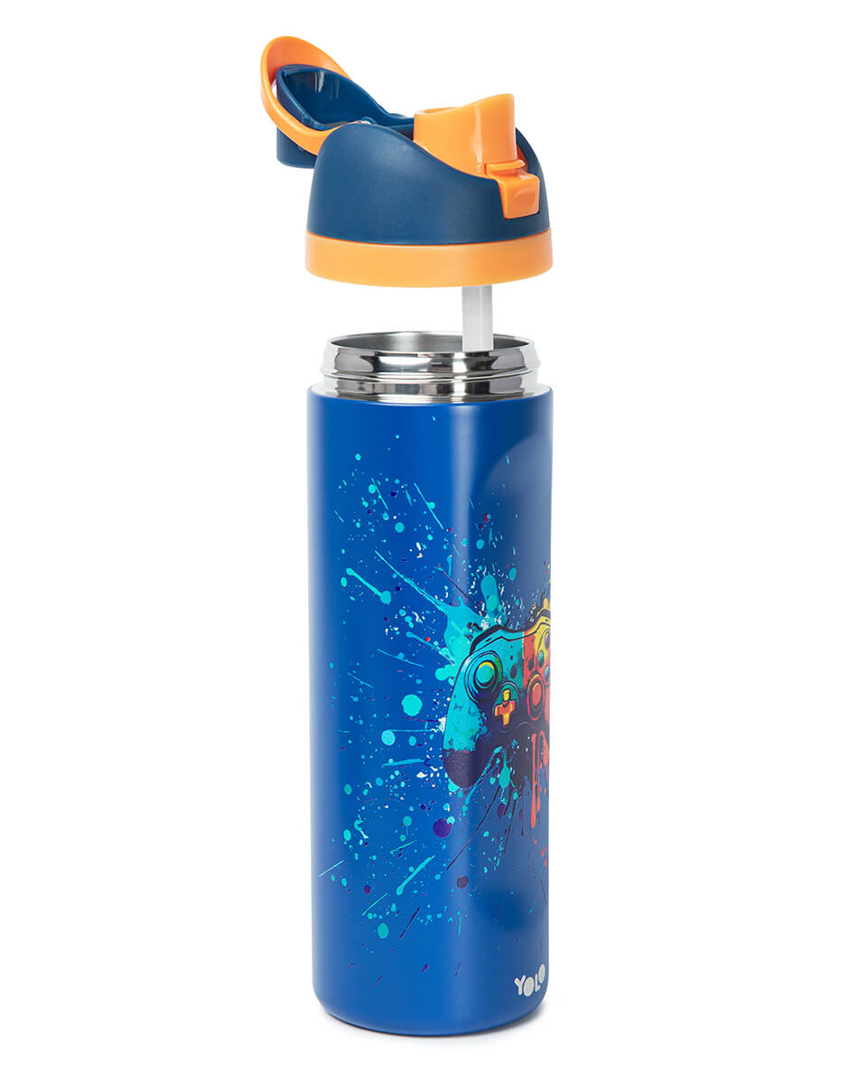 Μεταλλικό θερμός 2 σε 1, 700ml – Blue Gaming