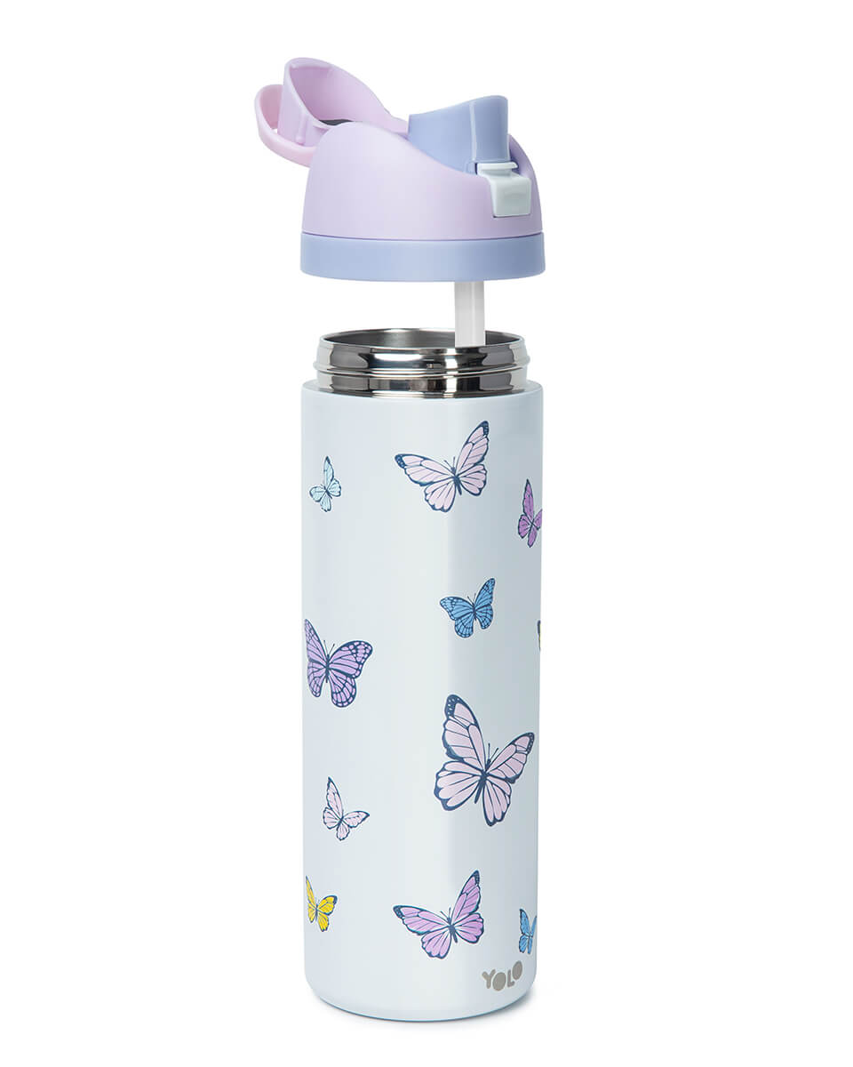 Μεταλλικό θερμός 2 σε 1, 700ml – Butterflies