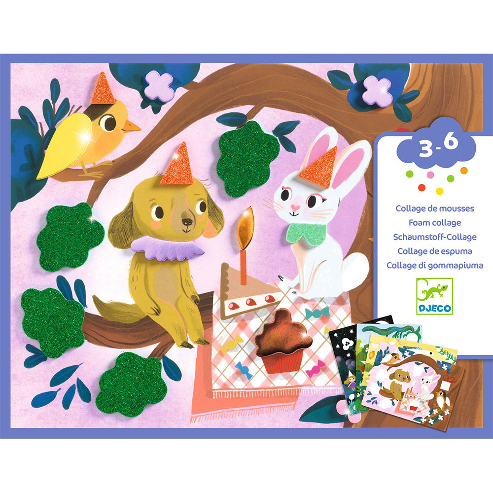 Κολάζ με αφρώδη αυτοκόλλητα "Λαμπερά πάρτι"