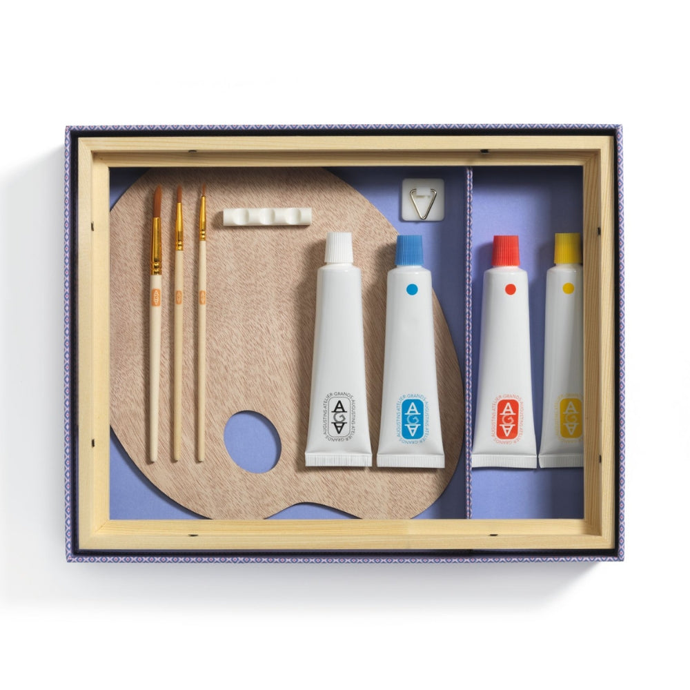 Σετ ζωγραφικής με καμβά - μίξη χρωμάτων "Πολύχρωμο λιβάδι"