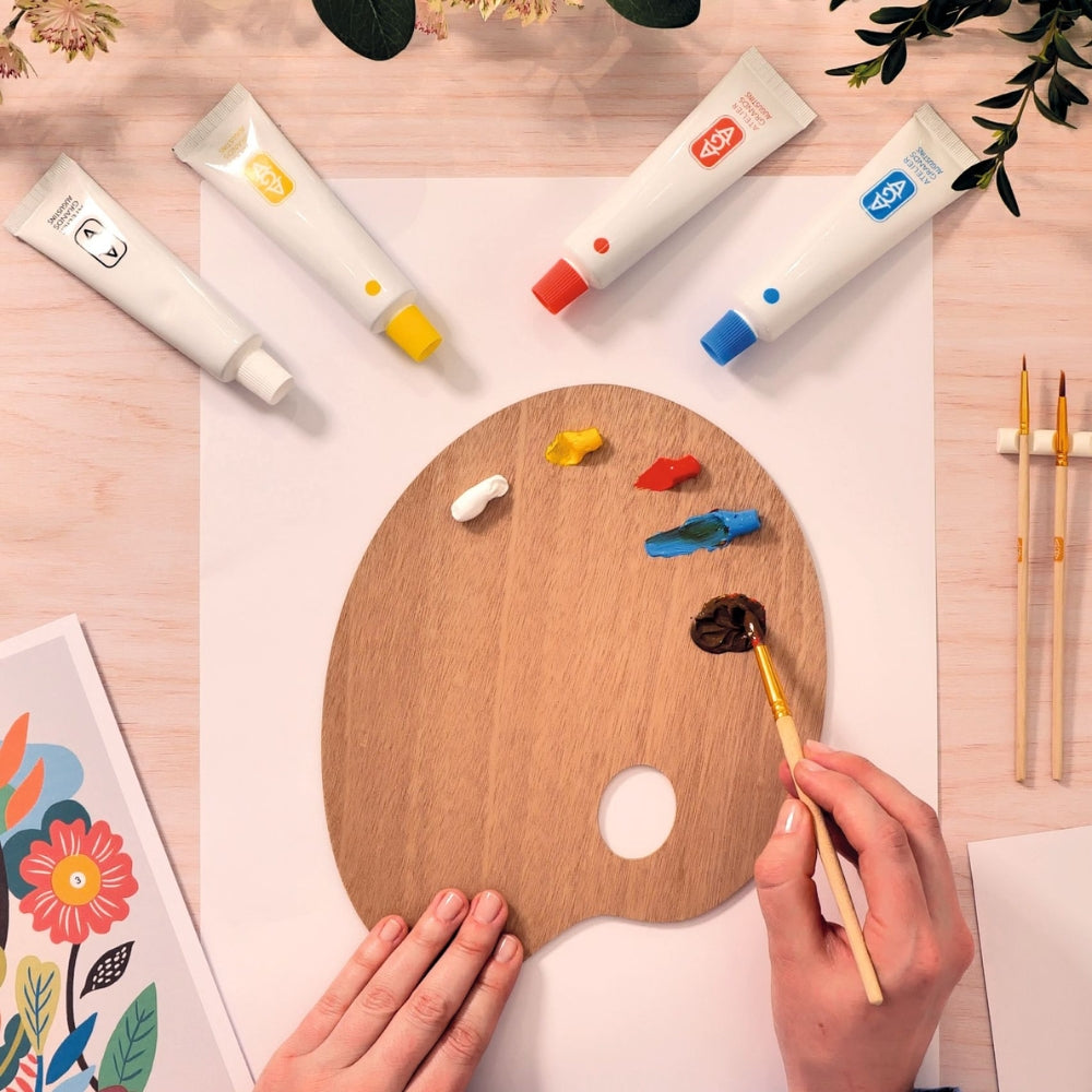 Σετ ζωγραφικής με καμβά - μίξη χρωμάτων "Πολύχρωμο λιβάδι"