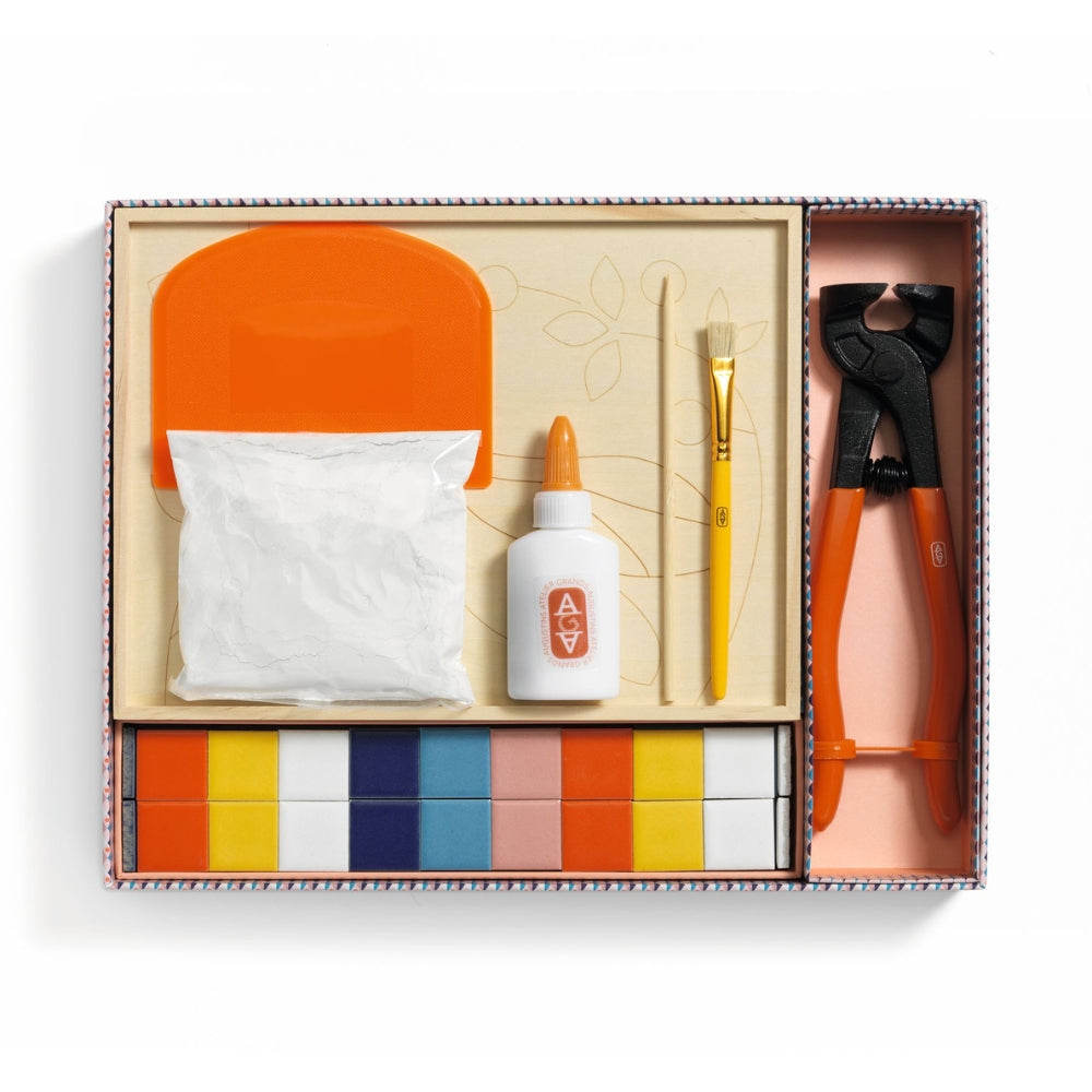 Σετ ψηφιδωτού σε ξύλινη βάση "Πεταλούδα"