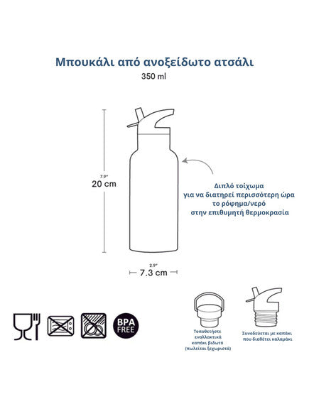 Θερμός από ανοξείδωτο ατσάλι 350ml Cherries