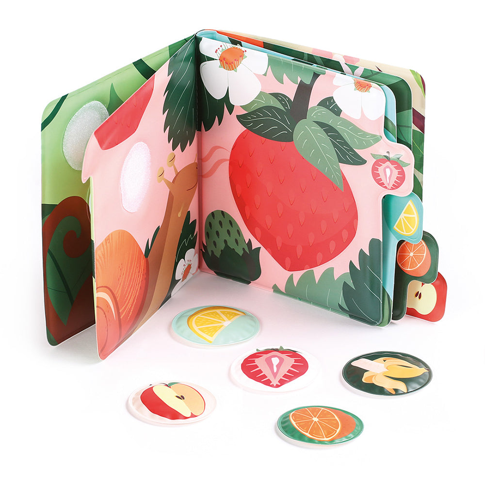 Αδιάβροχο βιβλιαράκι αφύπνισης αισθήσεων "Μυρίζω τα φρούτα"