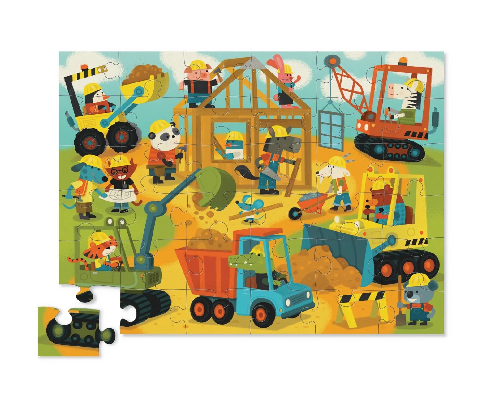 Παζλ δαπέδου Busy Builder (36 τμχ.)