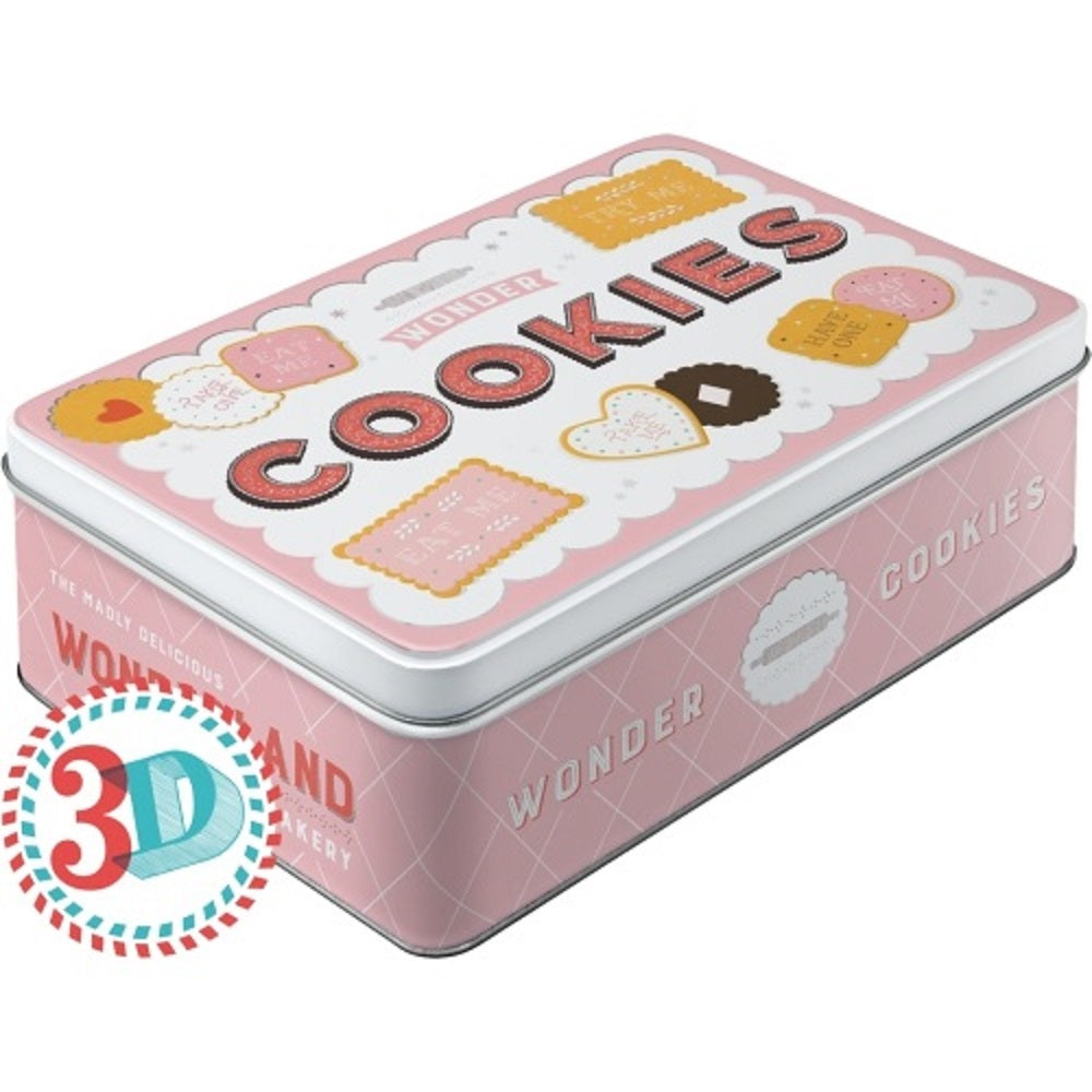 Nostalgic μεταλλικό κουτί flat 3D "Wonder Cookies Home & Country"
