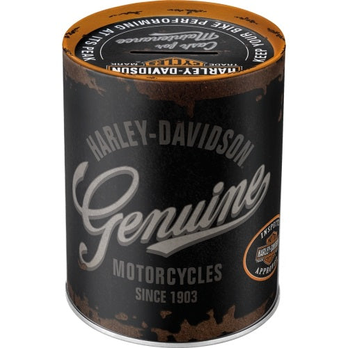 Nostalgic μεταλλικός κουμπαράς "Harley-Davidson Genuine Logo"
