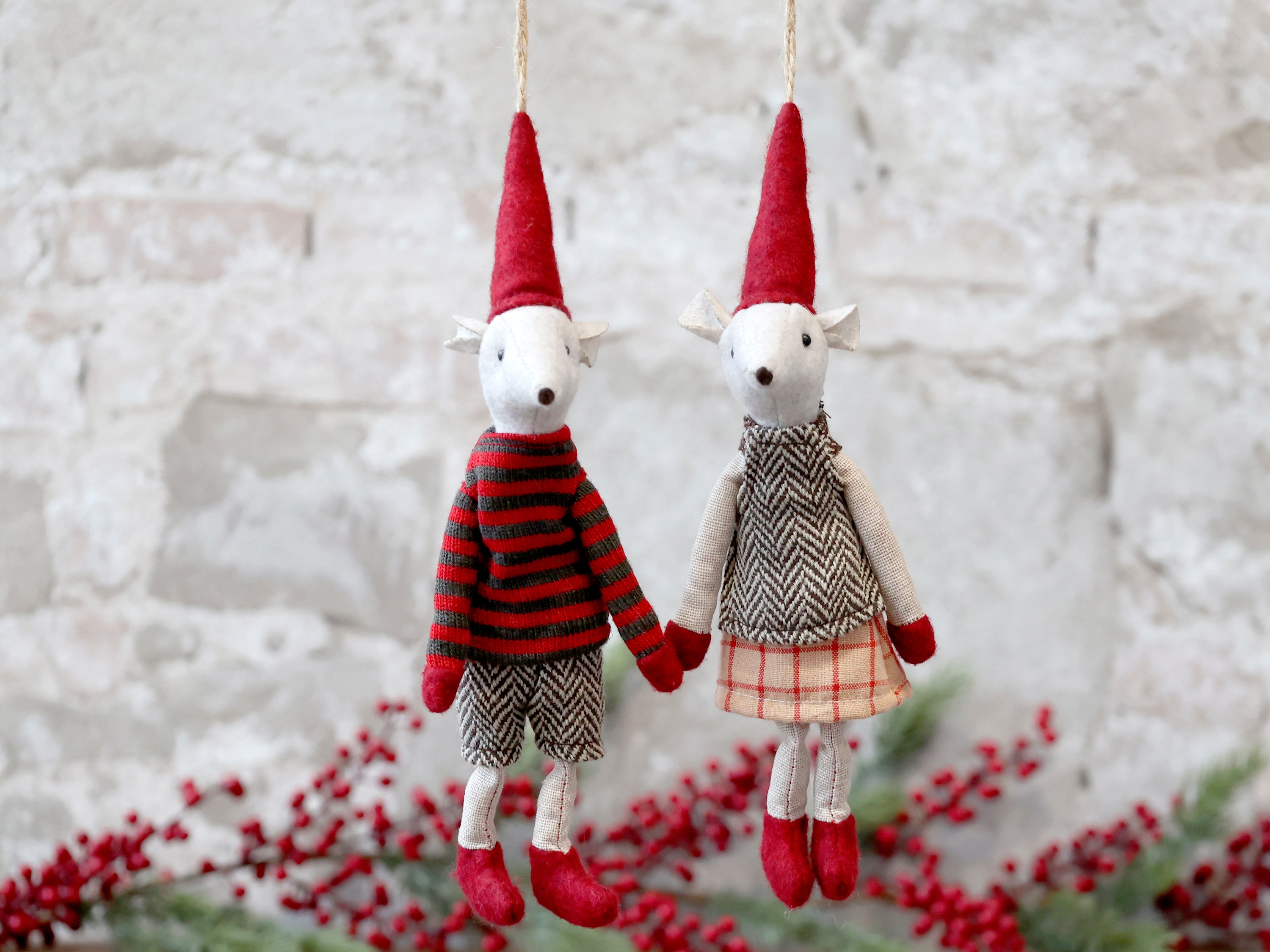 Χριστουγεννιάτικο διακοσμητικό - Ποντικάκια των Χριστουγέννων-Noa & Noel