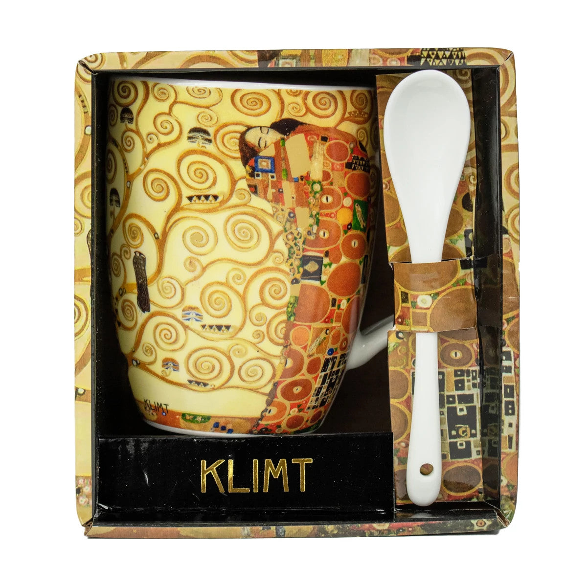 Κούπα κεραμική με κουταλάκι "The Tree of Life - Klimt"