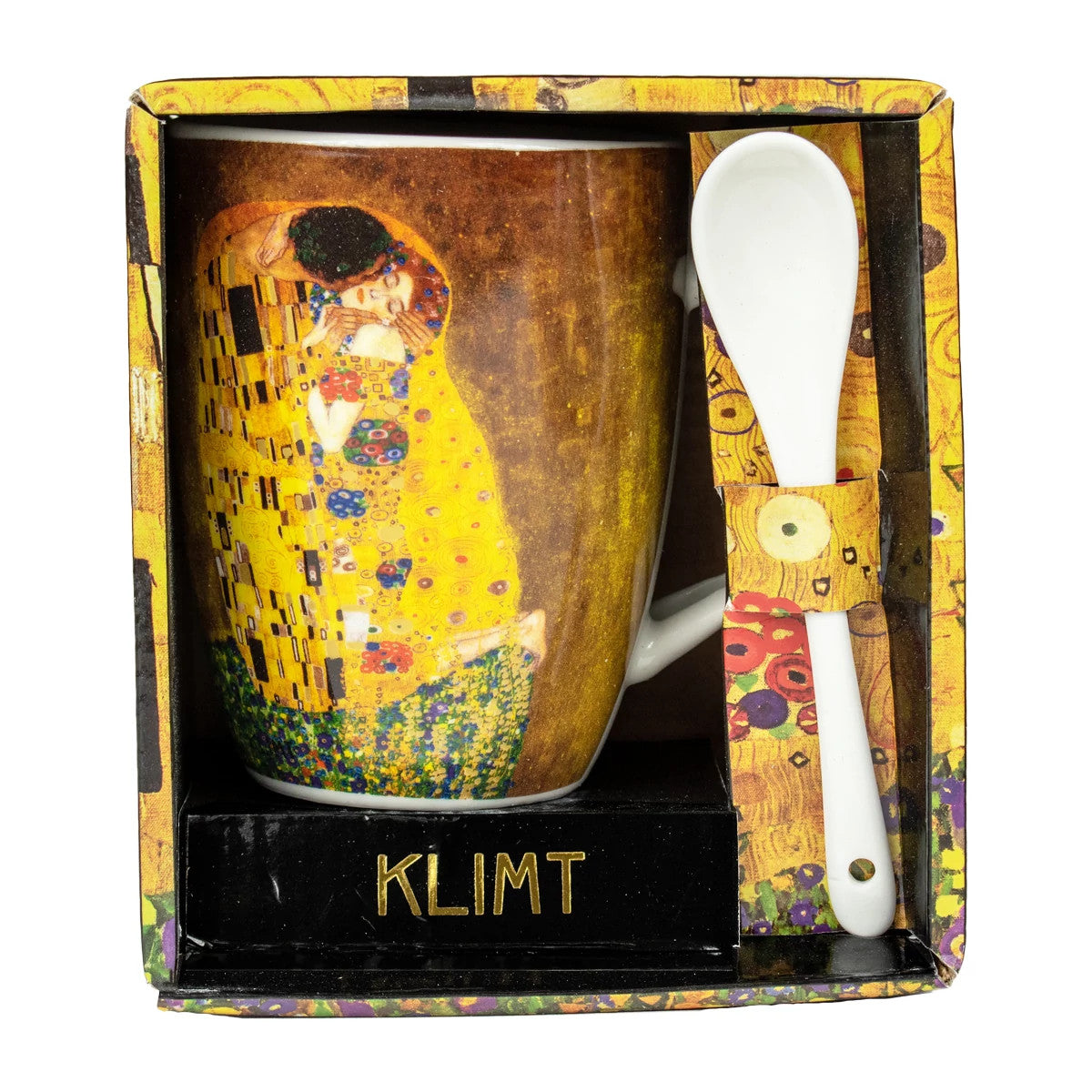 Κούπα κεραμική με κουταλάκι "The Kiss - Klimt"