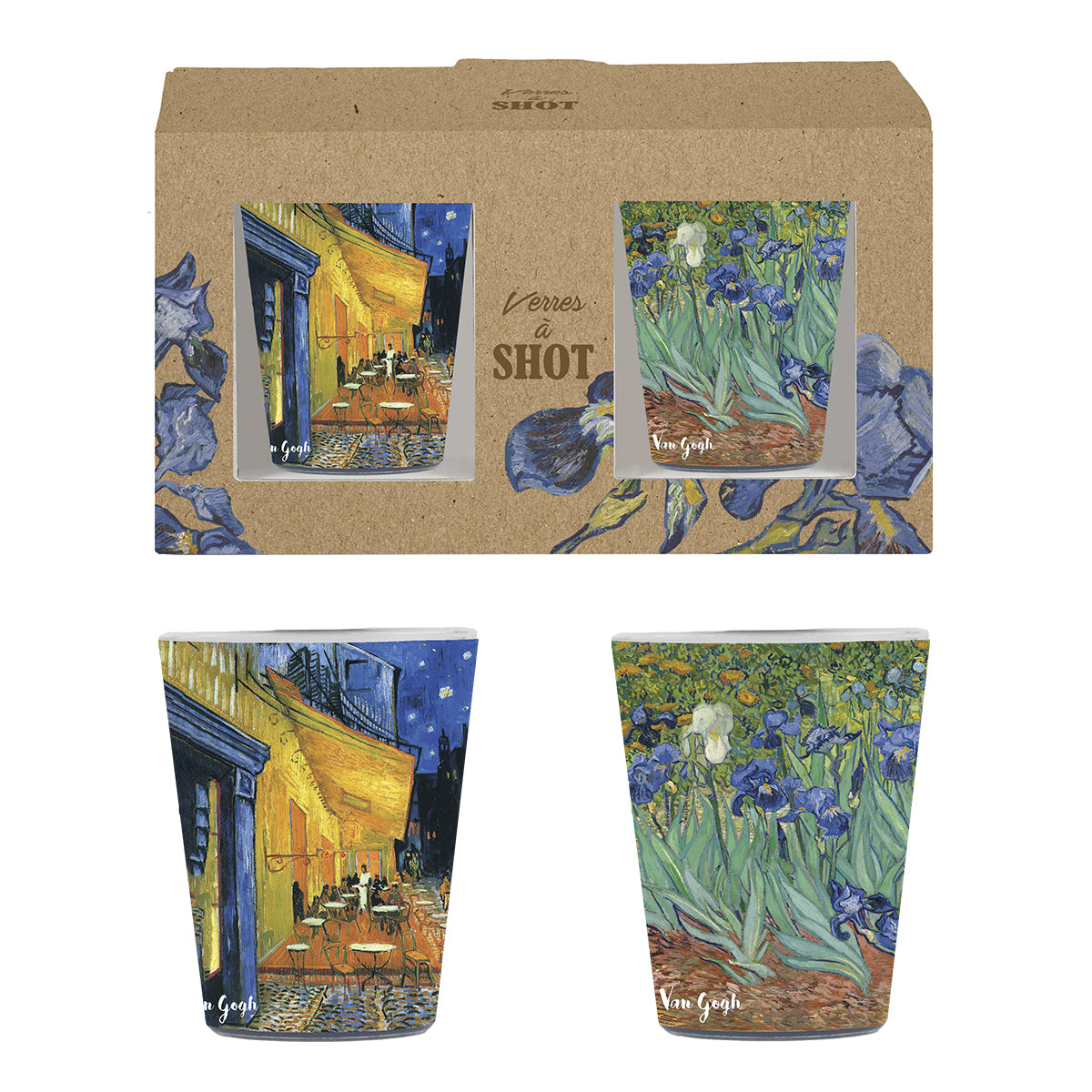Σετ σφηνάκια καφέ "Café le Soir" και "Iris" - Van Gogh