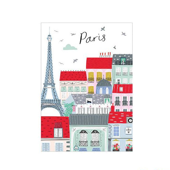 Paris σημειωματάριο καρφίτσα Α5 ριγέ