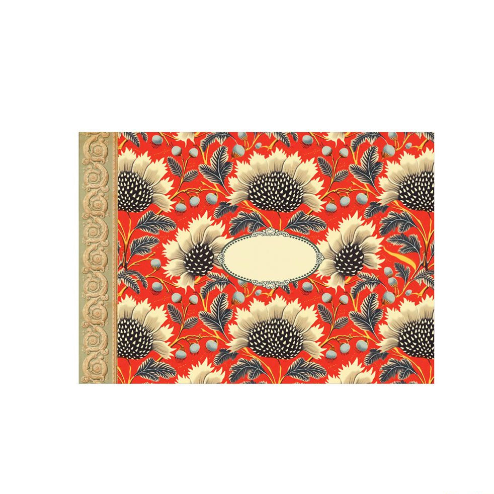 G.Trolez σημειωματάριο 15x10 εμπριμέ fleurs