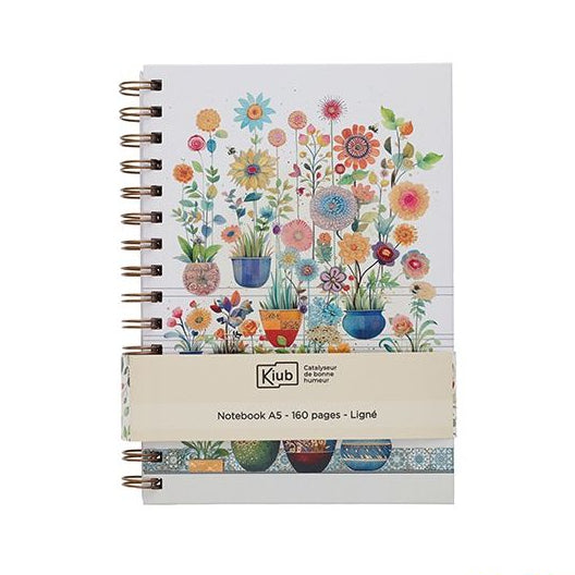 Portfolio σημειωματάριο-τετράδιο Α5 ριγέ plantes