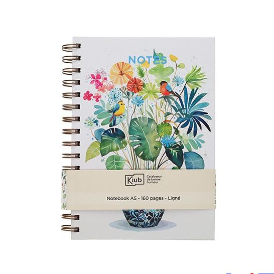 Portfolio σημειωματάριο-τετράδιο Α5 ριγέ plantes