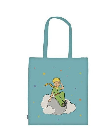 Τσάντα υφασμάτινη tote bag γαλάζια Μικρός Πρίγκιπας