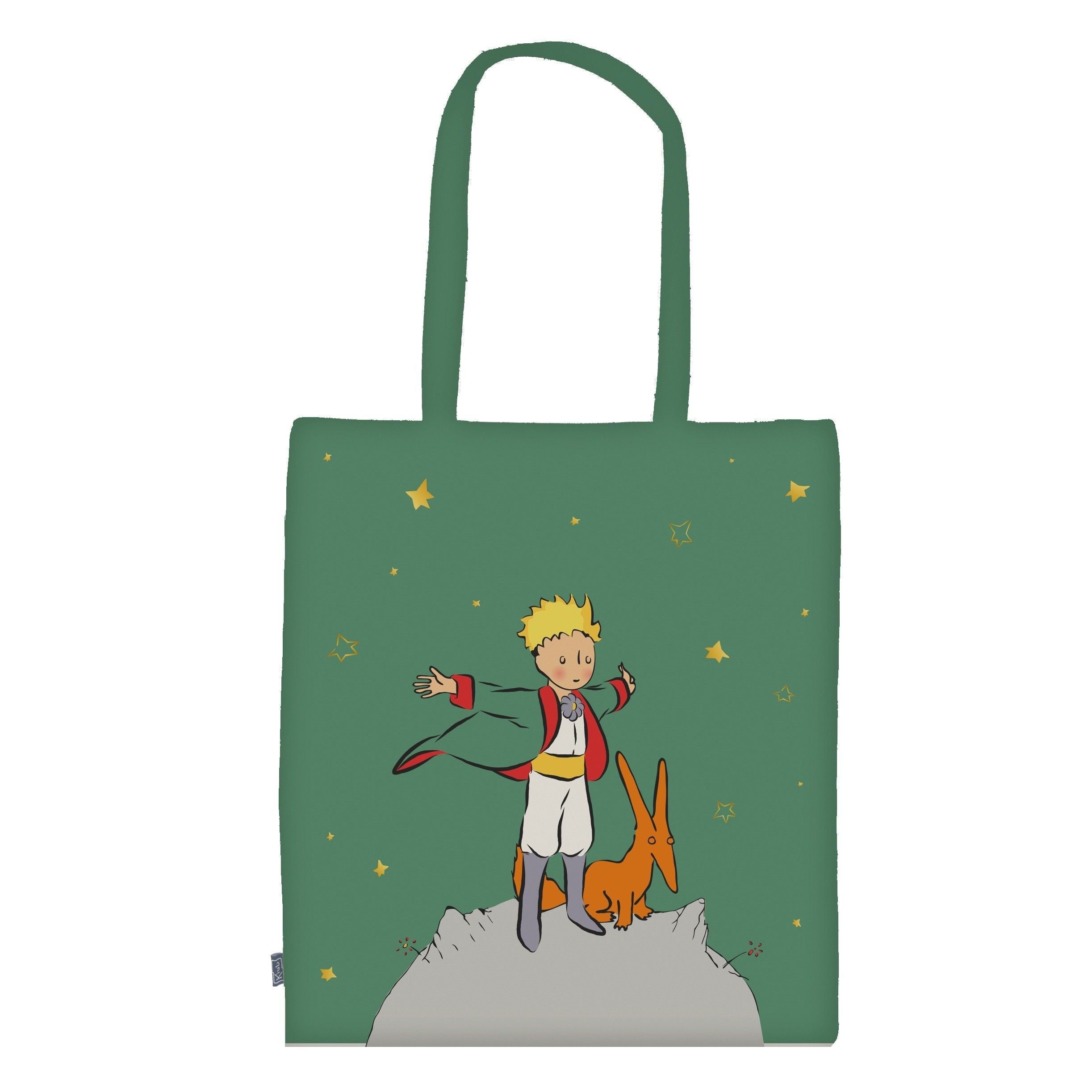 Τσάντα υφασμάτινη tote bag πράσινη Μικρός Πρίγκιπας