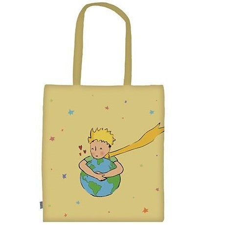 Τσάντα υφασμάτινη tote bag κίτρινη Μικρός Πρίγκιπας
