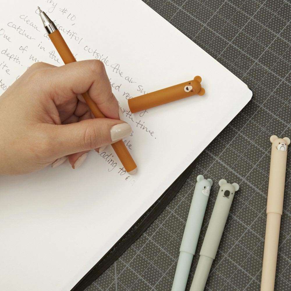 Στυλό Ballpoint με μαύρο μελάνι και γόμα "Μορφές Ζώων"