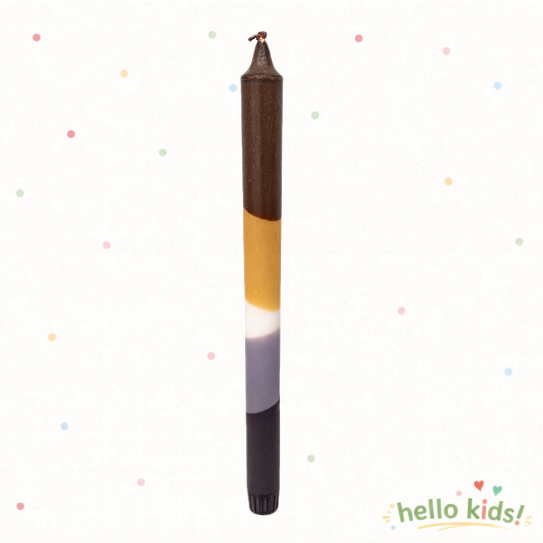 Λαμπάδα πολύχρωμη (Καφέ-κίτρινο-λευκό-γκρι-μαύρο)