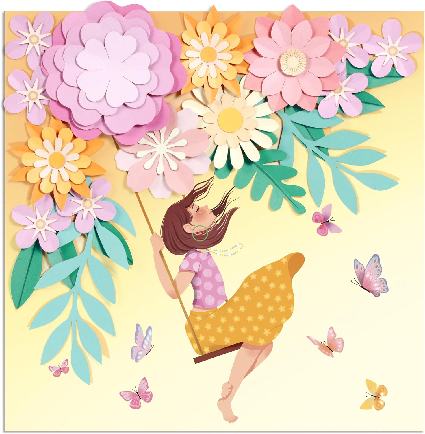 Σετ χειροτεχνίας με 3D πίνακα "Flowers"