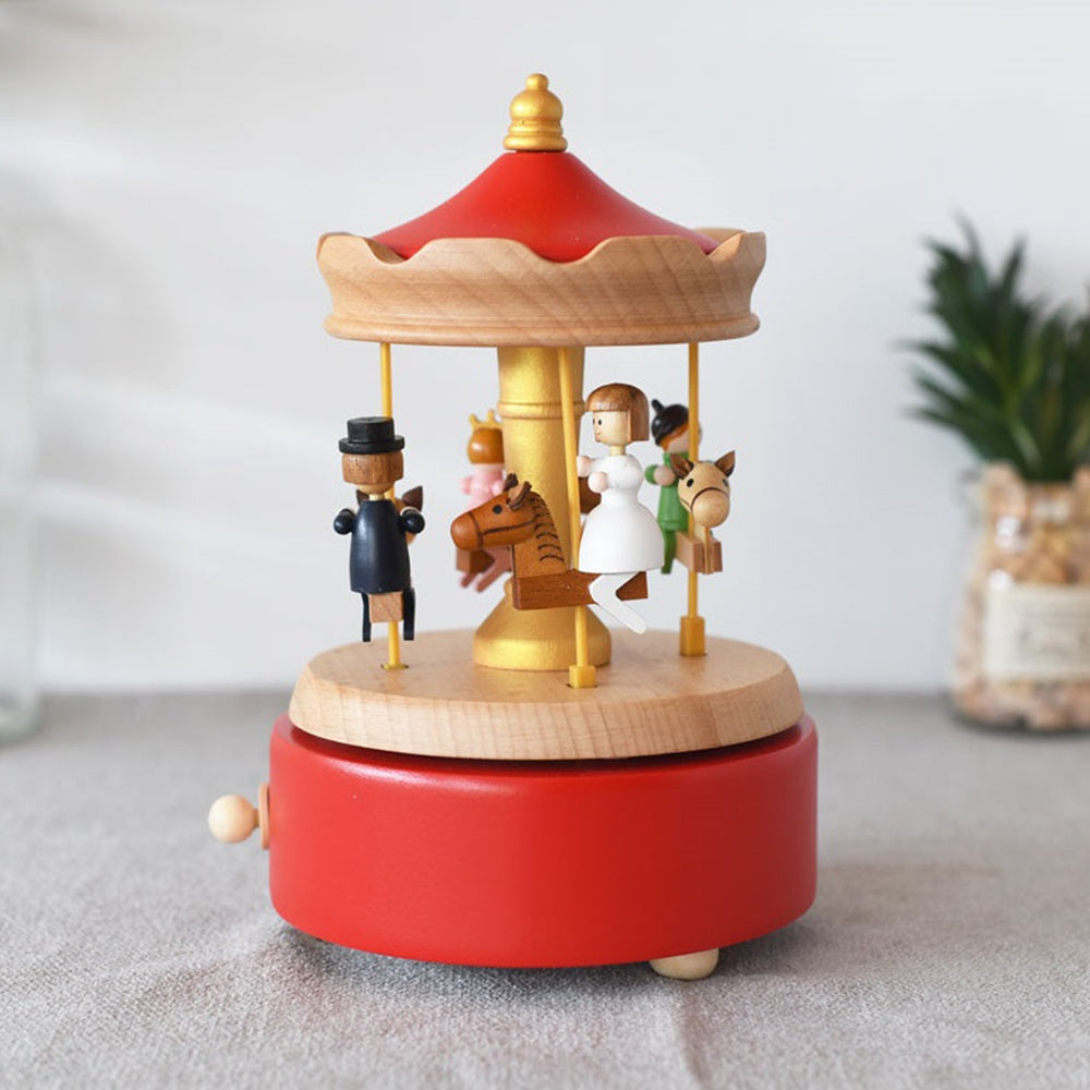 Μουσικό ξύλινο καρουζέλ - Αλογάκια