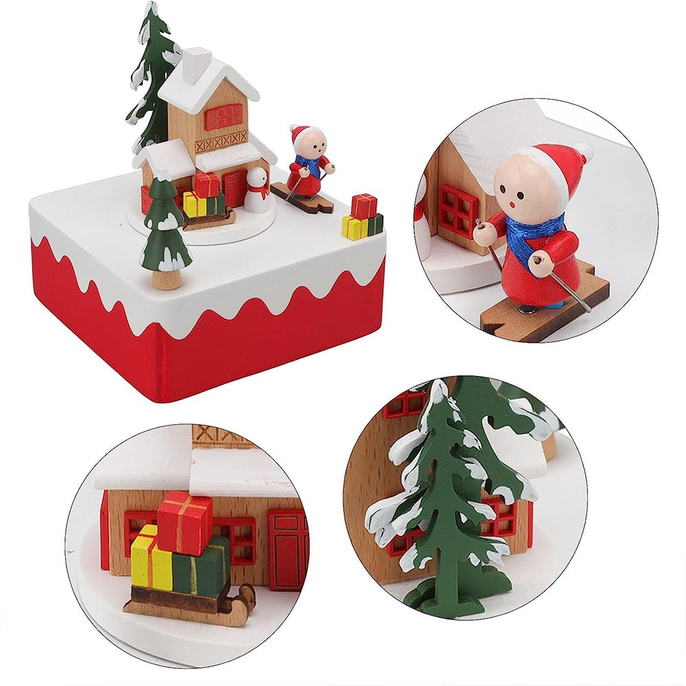 Μουσικό ξύλινο κουτί "Χιονισμένο Τοπίο"