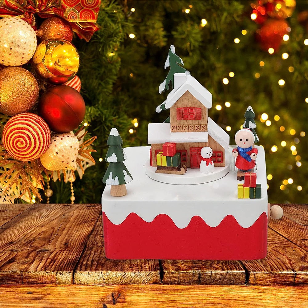 Μουσικό ξύλινο κουτί "Χιονισμένο Τοπίο"