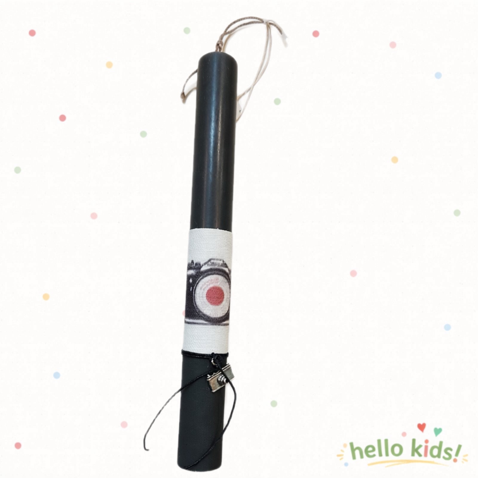 Λαμπάδα μαύρη με κρεμαστό - Φωτογραφική μηχανή